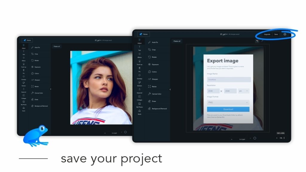 How to save your project