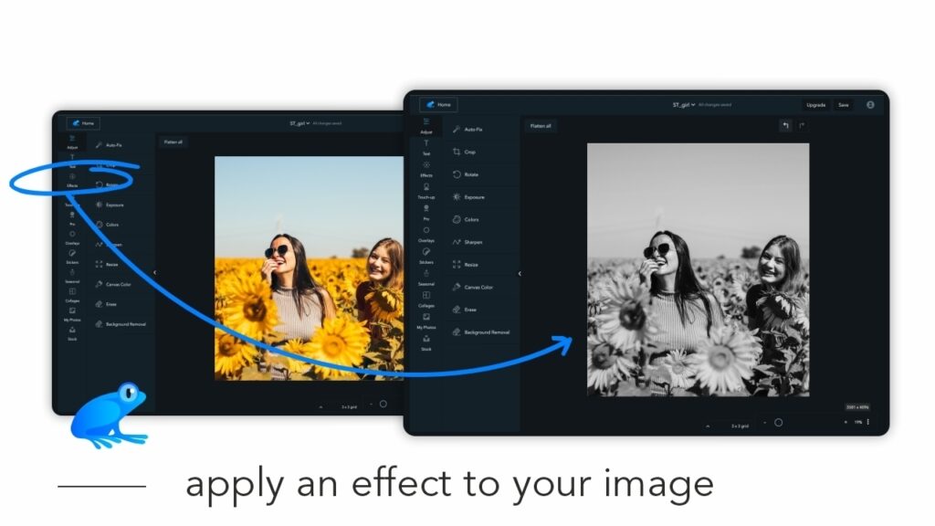 How to apply an effect to your image