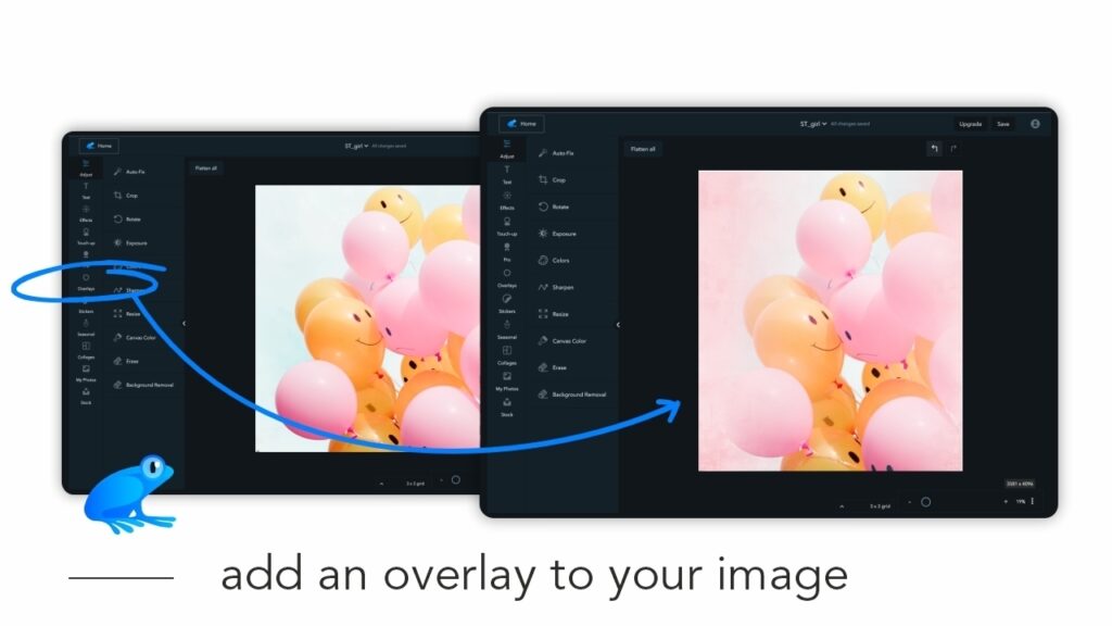 How to add an overlay to your image